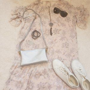 Loft Soft Peach Spring Dress